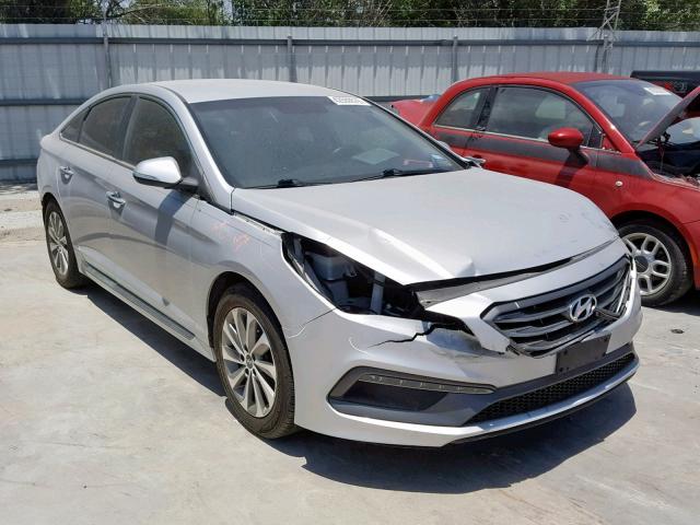 5NPE34AF8FH092381 - 2015 HYUNDAI SONATA SPO SILVER photo 1