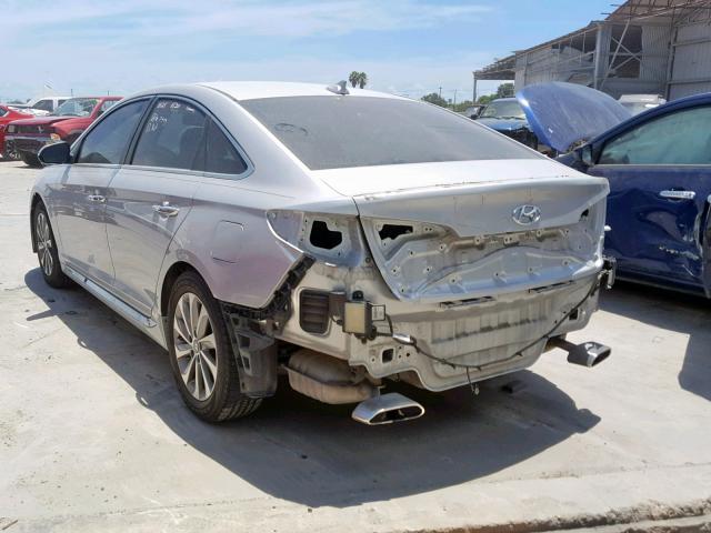 5NPE34AF8FH092381 - 2015 HYUNDAI SONATA SPO SILVER photo 3