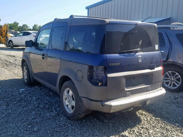 5J6YH28563L042466 - 2003 HONDA ELEMENT EX BLUE photo 3