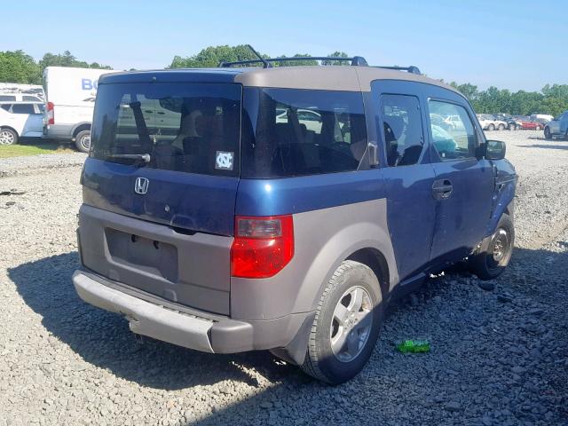 5J6YH28563L042466 - 2003 HONDA ELEMENT EX BLUE photo 4