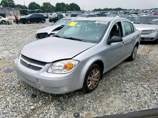 1G1AS58H297113452 - 2009 CHEVROLET COBALT LS SILVER photo 2