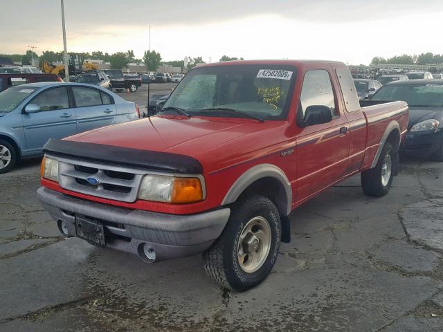 1FTCR15XXTPA65142 - 1996 FORD RANGER SUP RED photo 2