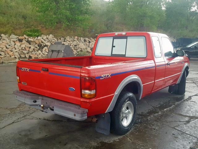 1FTCR15XXTPA65142 - 1996 FORD RANGER SUP RED photo 4