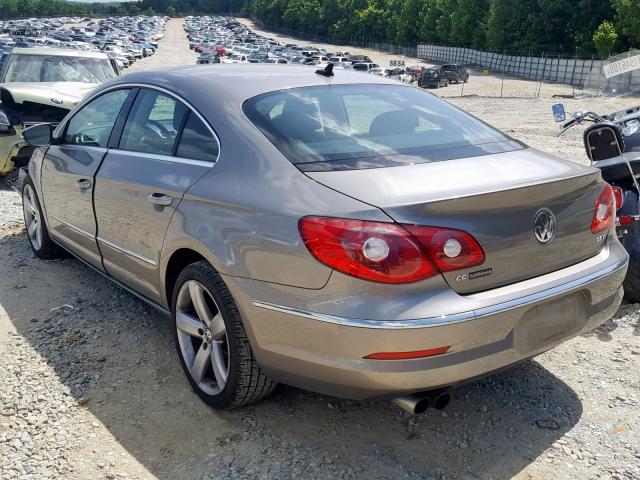 WVWHN7AN7CE504267 - 2012 VOLKSWAGEN CC LUXURY TAN photo 3