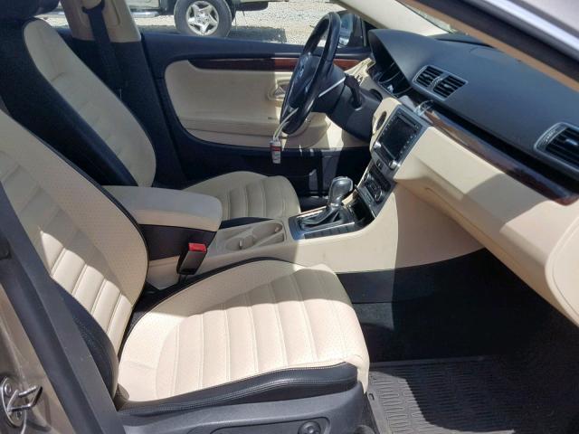 WVWHN7AN7CE504267 - 2012 VOLKSWAGEN CC LUXURY TAN photo 5