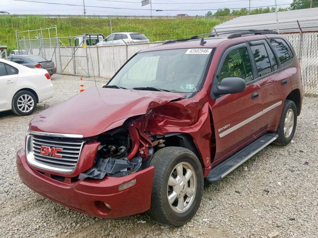 1GKDT13S562341889 - 2006 GMC ENVOY RED photo 2