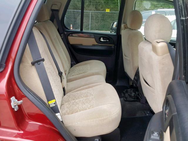 1GKDT13S562341889 - 2006 GMC ENVOY RED photo 6