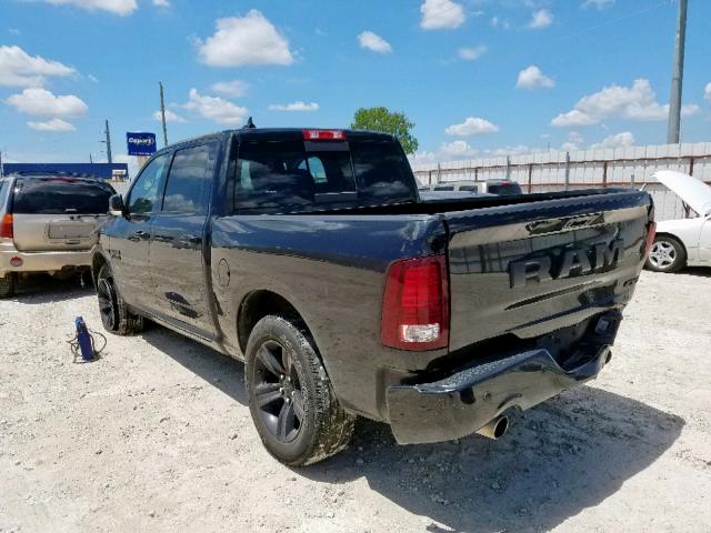 1C6RR7MT5JS250163 - 2018 RAM 1500 SPORT BLACK photo 3