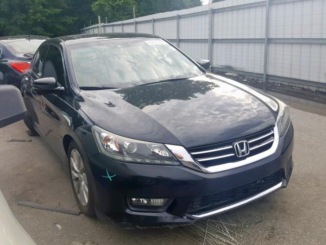 1HGCR3F80EA025288 - 2014 HONDA ACCORD EXL BLACK photo 1