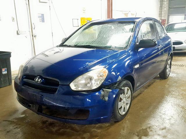 KMHCM36C07U025354 - 2007 HYUNDAI ACCENT GS BLUE photo 2