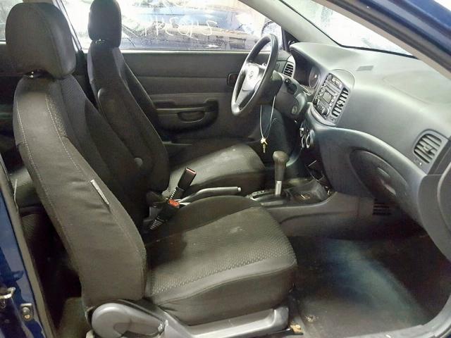 KMHCM36C07U025354 - 2007 HYUNDAI ACCENT GS BLUE photo 5