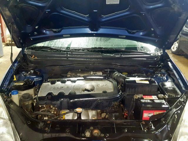 KMHCM36C07U025354 - 2007 HYUNDAI ACCENT GS BLUE photo 7