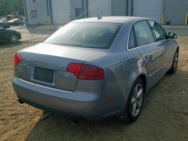 WAUDH78E97A016766 - 2007 AUDI A4 3.2 QUA GRAY photo 4