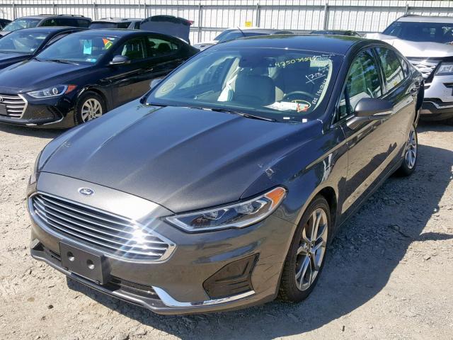 3FA6P0CD7KR224556 - 2019 FORD FUSION SEL GRAY photo 2