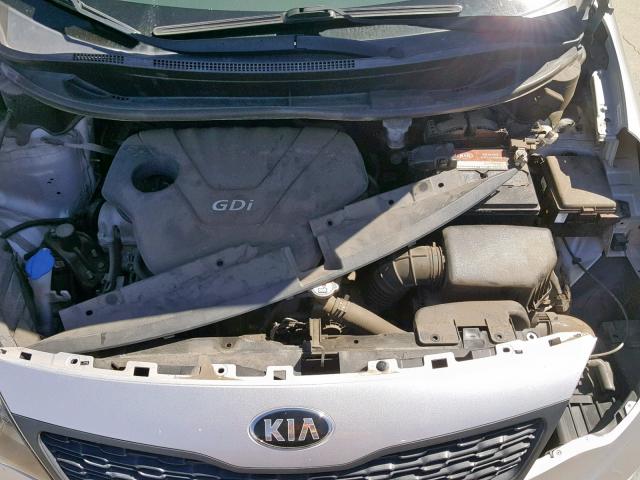 KNADM4A34E6361478 - 2014 KIA RIO LX SILVER photo 7