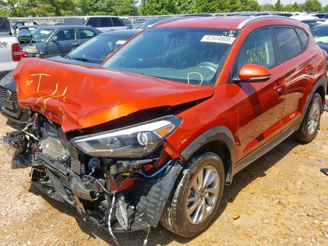 KM8J33A46HU405472 - 2017 HYUNDAI TUCSON LIM ORANGE photo 2