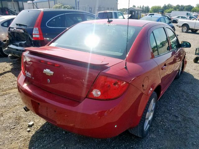 1G1AD5F53A7209016 - 2010 CHEVROLET COBALT 1LT RED photo 4