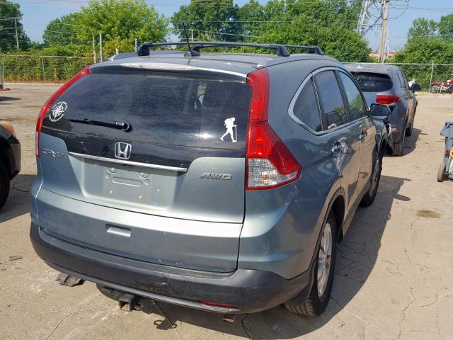 5J6RM4H76CL012980 - 2012 HONDA CR-V EXL GREEN photo 4