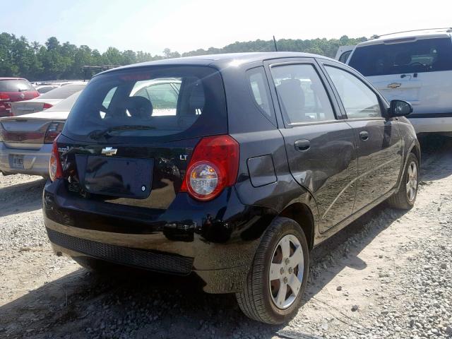 KL1TD66E79B619405 - 2009 CHEVROLET AVEO LS BLACK photo 4