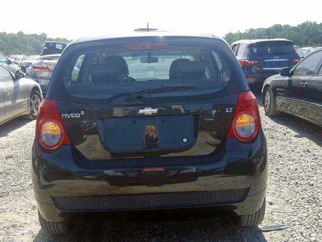 KL1TD66E79B619405 - 2009 CHEVROLET AVEO LS BLACK photo 9