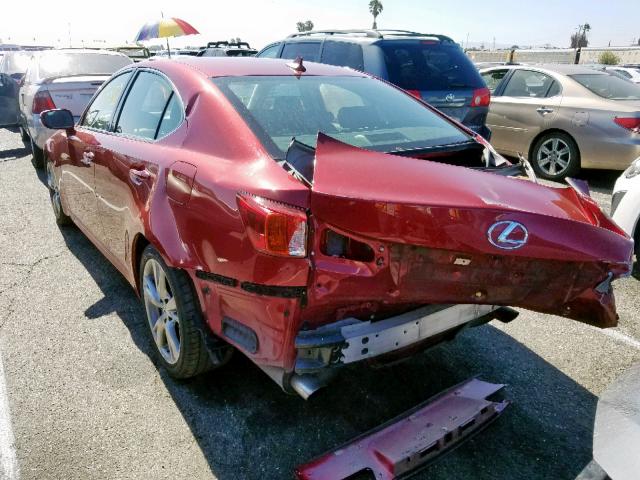 JTHBF5C23A5119956 - 2010 LEXUS IS 250 MAROON photo 3