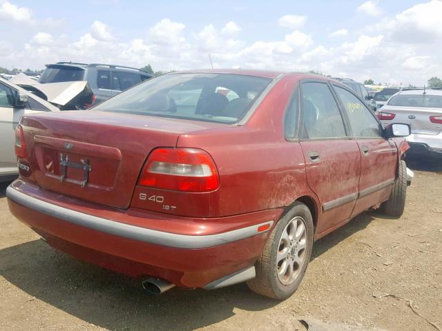 YV1VS2551YF559107 - 2000 VOLVO S40 BURGUNDY photo 4