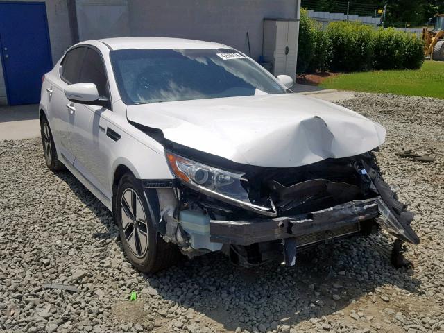 KNAGM4AD5D5047705 - 2013 KIA OPTIMA HYB WHITE photo 1