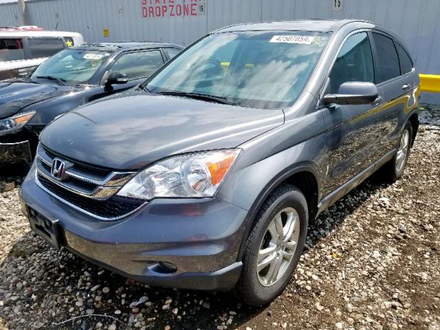 5J6RE4H77AL070686 - 2010 HONDA CR-V EXL GRAY photo 2