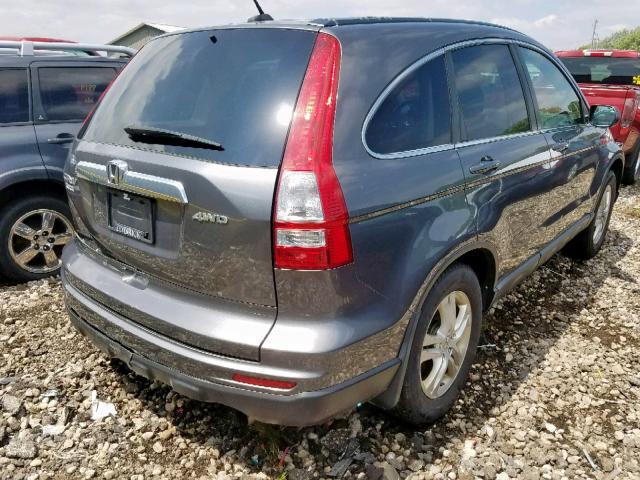 5J6RE4H77AL070686 - 2010 HONDA CR-V EXL GRAY photo 4