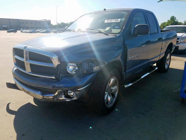 1D7HA18D65S172659 - 2005 DODGE RAM 1500 S BLUE photo 2