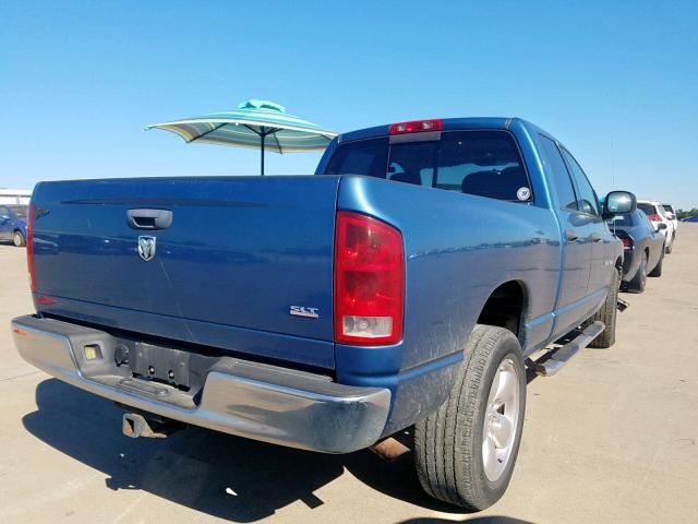 1D7HA18D65S172659 - 2005 DODGE RAM 1500 S BLUE photo 4