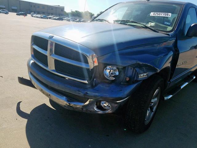 1D7HA18D65S172659 - 2005 DODGE RAM 1500 S BLUE photo 9