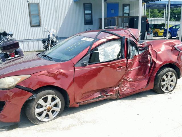 JM1BL1SF9A1146187 - 2010 MAZDA 3 I MAROON photo 9