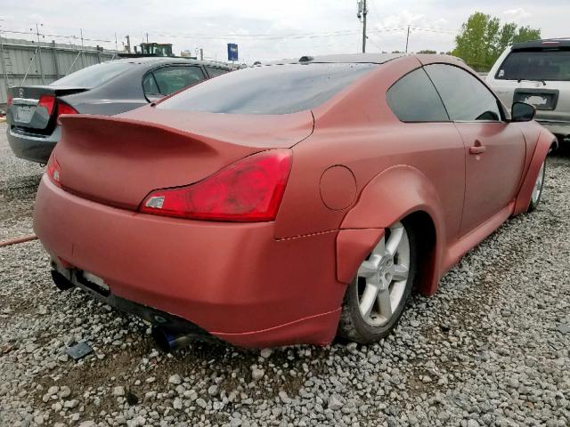 JNKCV64E58M107653 - 2008 INFINITI G37 BASE RED photo 4