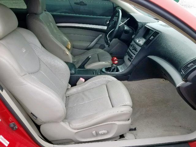 JNKCV64E58M107653 - 2008 INFINITI G37 BASE RED photo 5