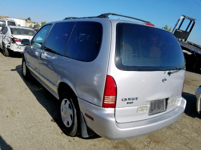 4N2ZN1111WD810953 - 1998 NISSAN QUEST XE SILVER photo 3