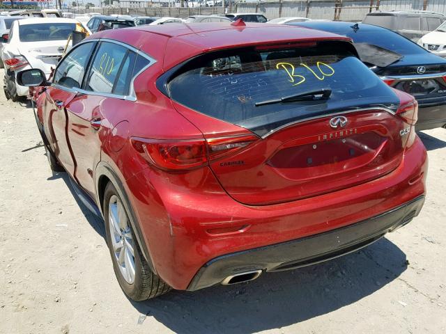 SJKCH5CP2HA038439 - 2017 INFINITI QX30 BASE RED photo 3