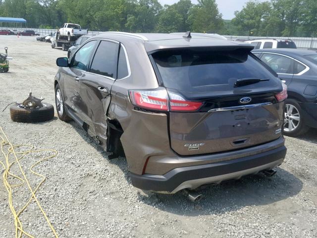 2FMPK3J98KBC10740 - 2019 FORD EDGE SEL GRAY photo 3