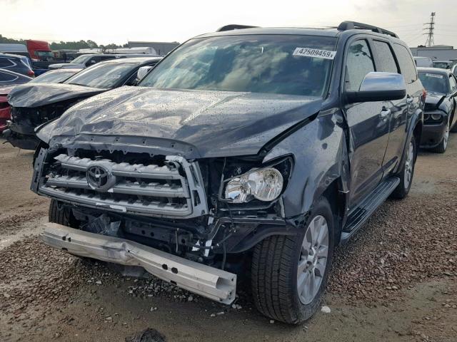 5TDKY5G12ES051985 - 2014 TOYOTA SEQUOIA LI SILVER photo 2