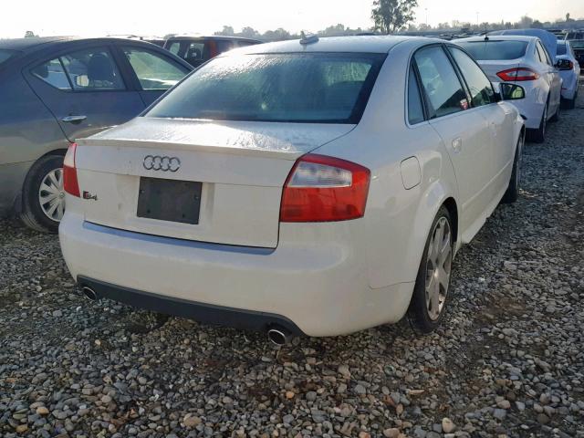 WAUPL68E65A081769 - 2005 AUDI S4 WHITE photo 4