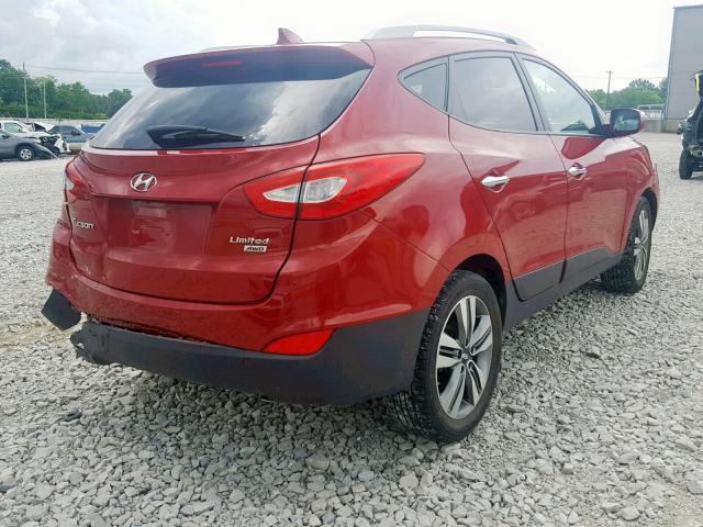 KM8JUCAG3FU112388 - 2015 HYUNDAI TUCSON LIM BURGUNDY photo 4