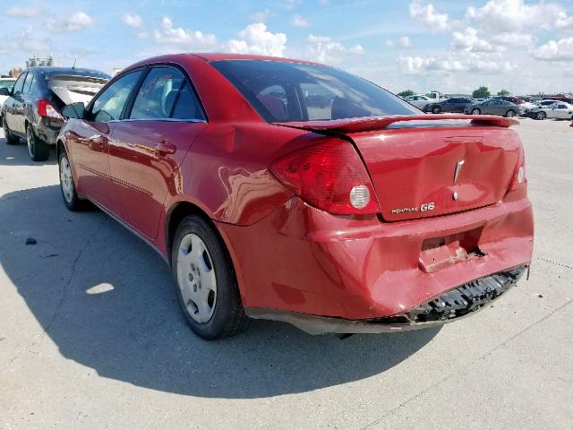 1G2ZF58B774210045 - 2007 PONTIAC G6 VALUE L RED photo 3