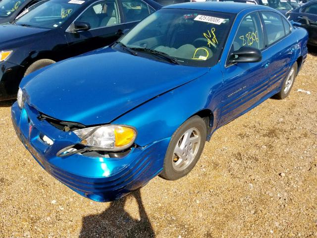 1G2NF52T5YC546994 - 2000 PONTIAC GRAND AM S BLUE photo 2