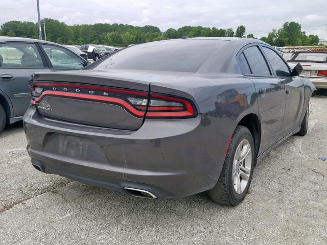 2C3CDXBG0FH870604 - 2015 DODGE CHARGER SE GRAY photo 4