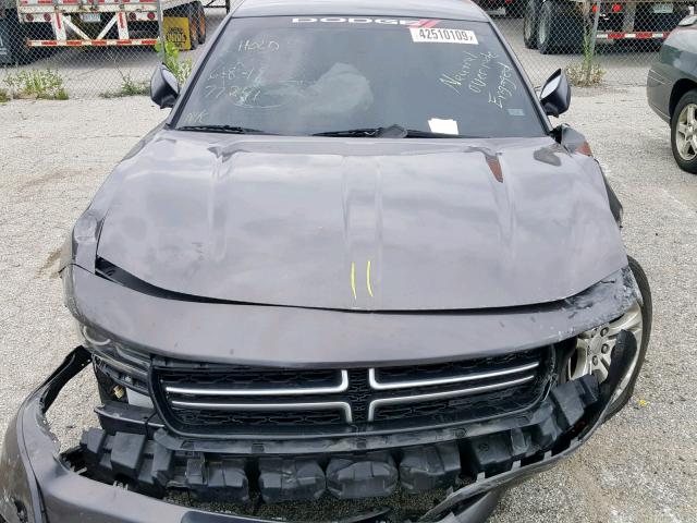 2C3CDXBG0FH870604 - 2015 DODGE CHARGER SE GRAY photo 7