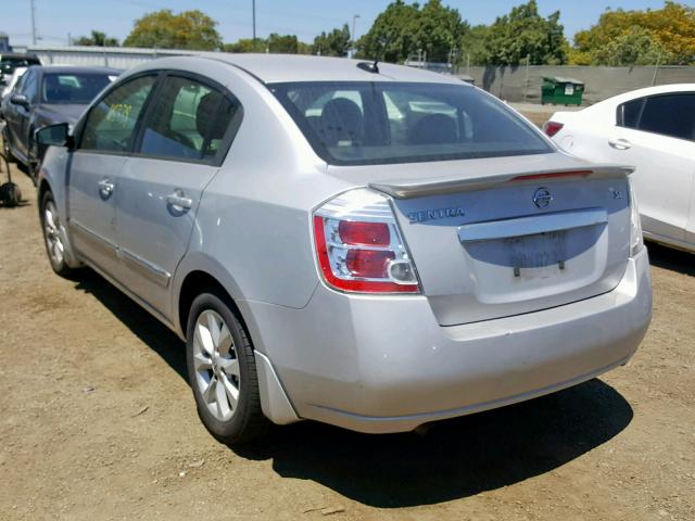 3N1AB6AP1BL694462 - 2011 NISSAN SENTRA 2.0 SILVER photo 3