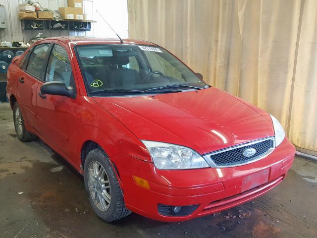 1FAHP34N47W147134 - 2007 FORD FOCUS ZX4 RED photo 1