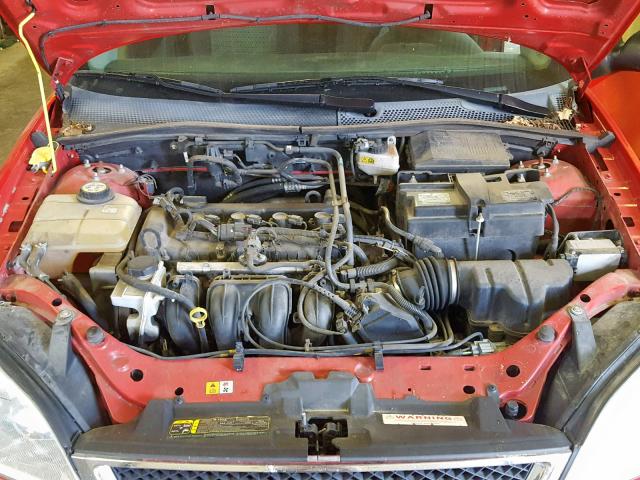 1FAHP34N47W147134 - 2007 FORD FOCUS ZX4 RED photo 7