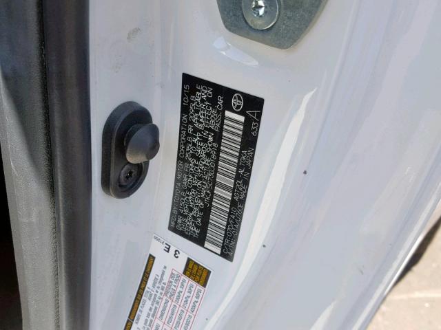 JTKJF5C73GJ018918 - 2016 TOYOTA SCION TC WHITE photo 10