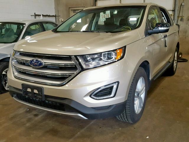 2FMPK4J86HBC64849 - 2017 FORD EDGE SEL SILVER photo 2